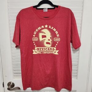 Lucha Libre Mexicana Red Graphic Tee